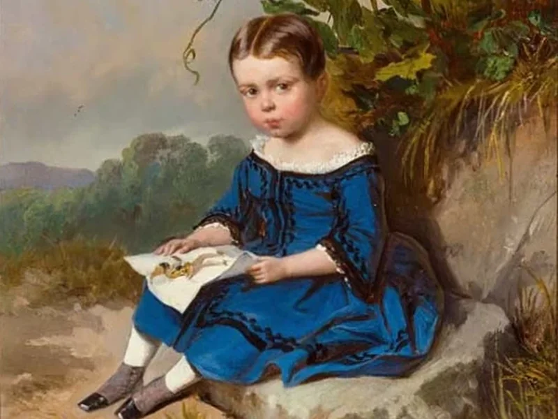 1824-Wilhelm Richter - Ritratto di una ragazza, 1856